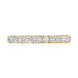 French Pavé Diamond Wedding Band - 2.5mm