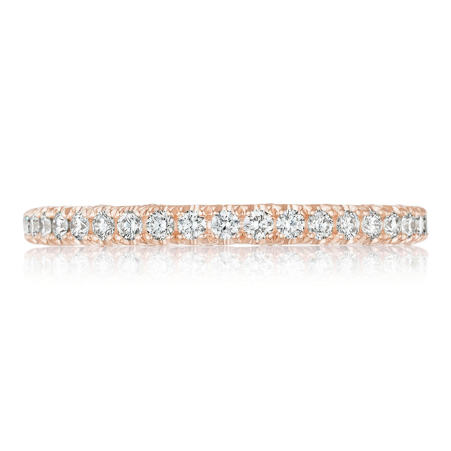 French Pavé Diamond Wedding Band - 2mm