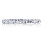 French Pavé Diamond Wedding Band - 2mm