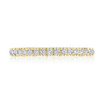 French Pavé Diamond Wedding Band - 2mm