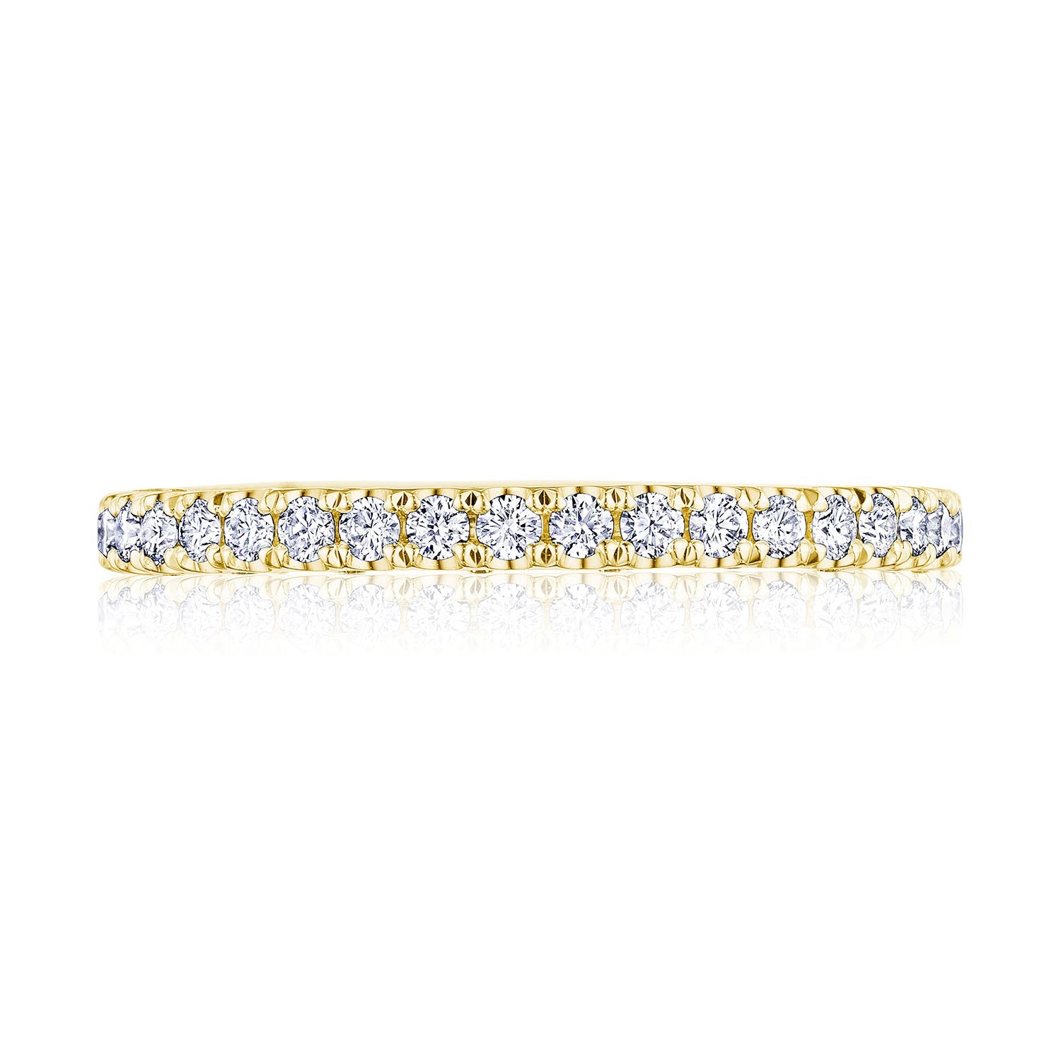 French Pavé Diamond Wedding Band - 2mm