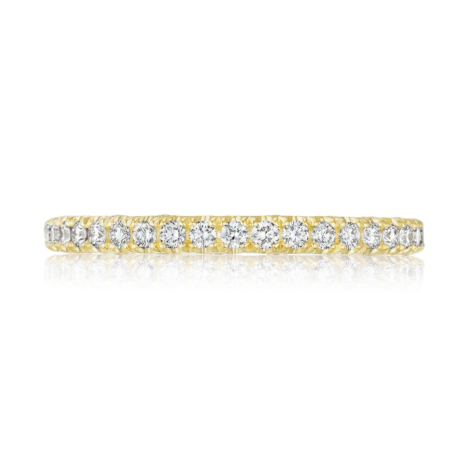 French Pavé Diamond Wedding Band - 2mm