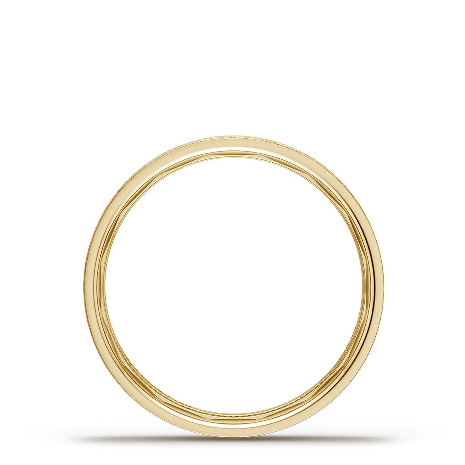 Classic Two-Tone Flat in Brushed Finish Wedding Band