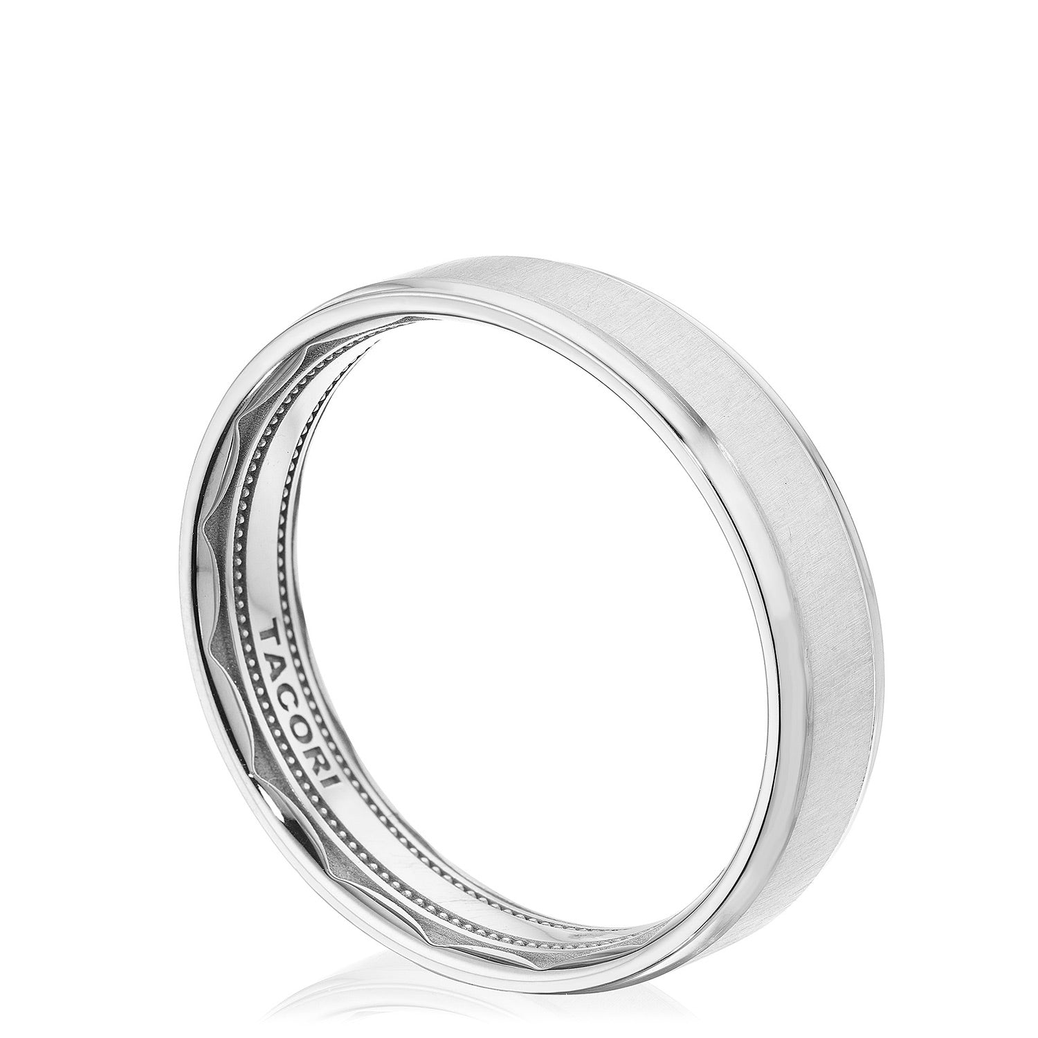 Classic Bevel Edge in Satin Finish Wedding Band