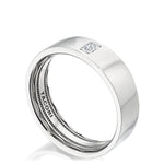 Bezel Set Diamond Wedding Band in High Polish Finish
