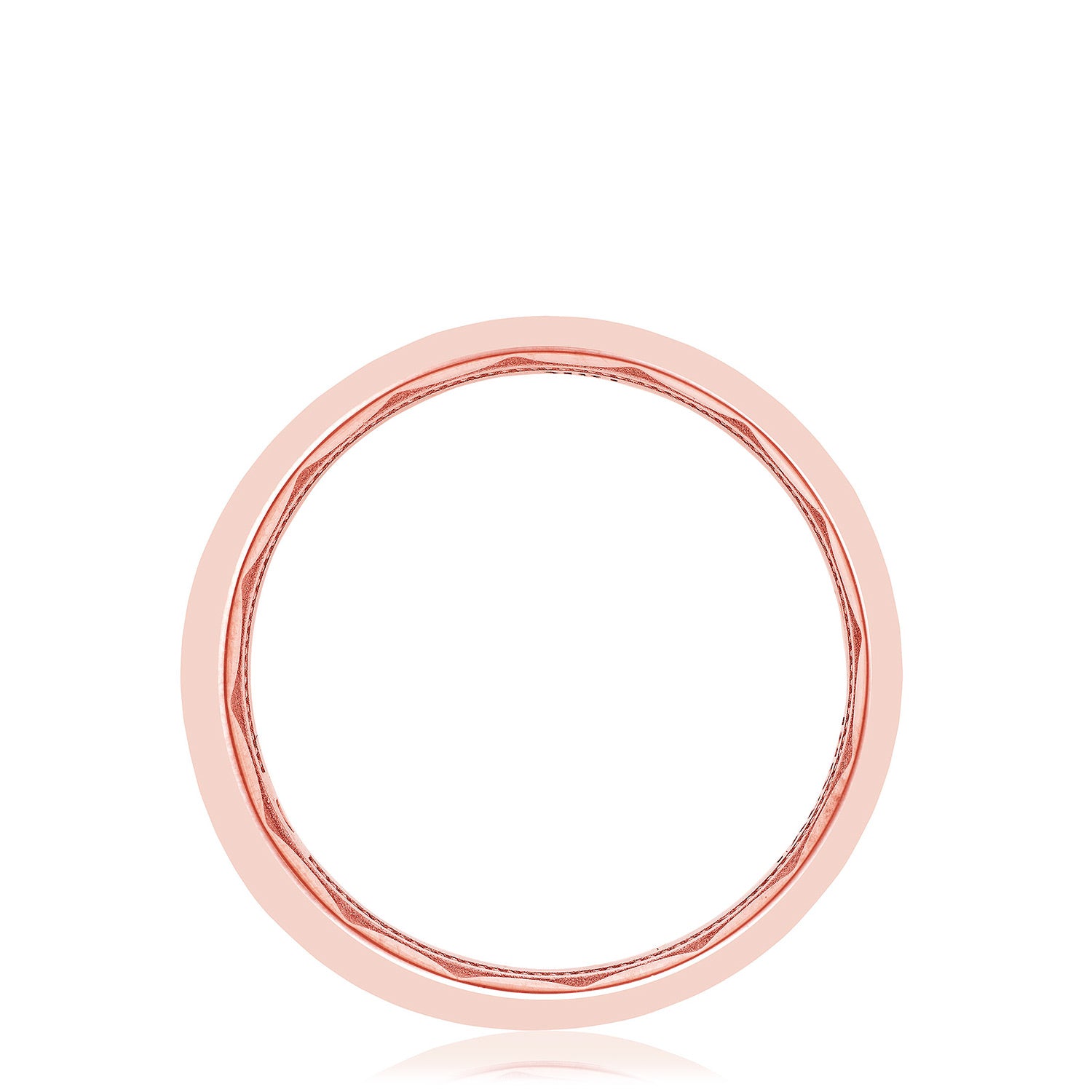 Bezel Set Diamond Wedding Band in High Polish Finish