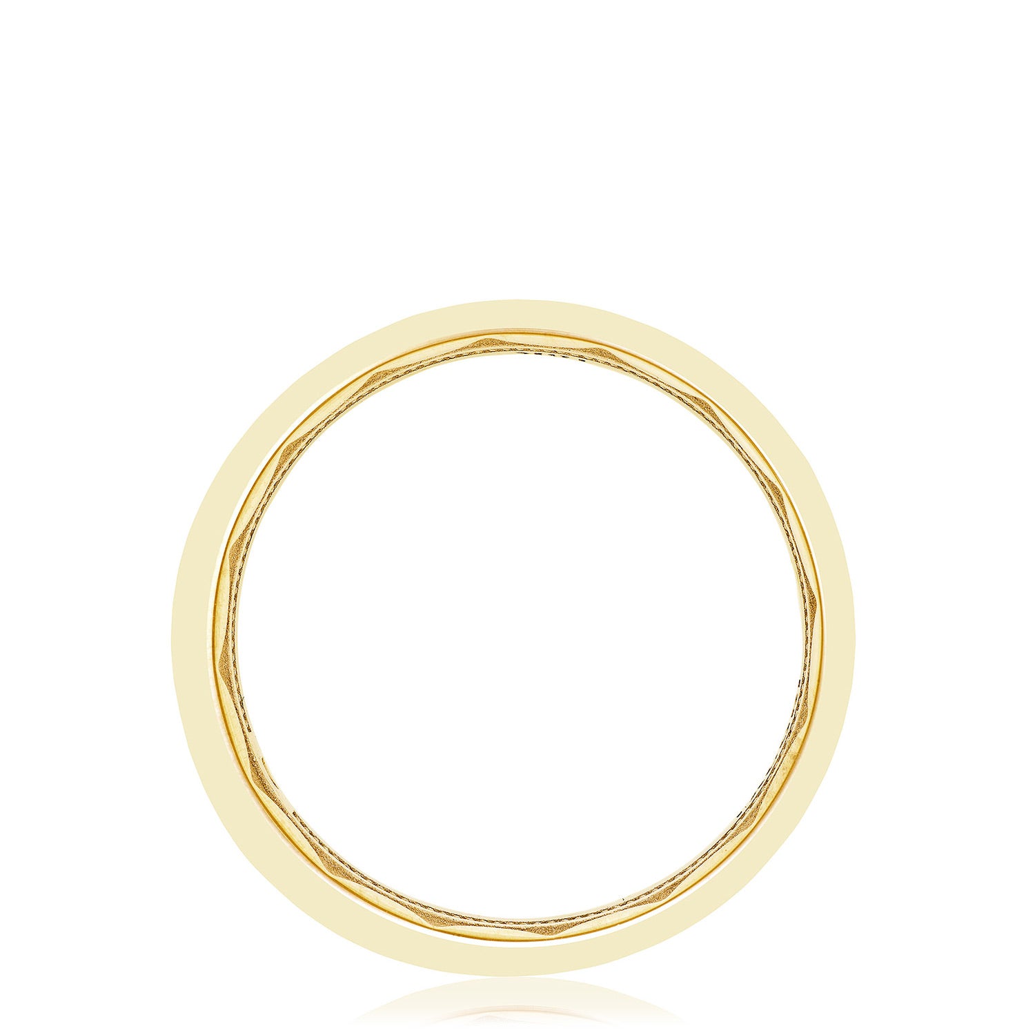 Bezel Set Diamond Wedding Band in High Polish Finish
