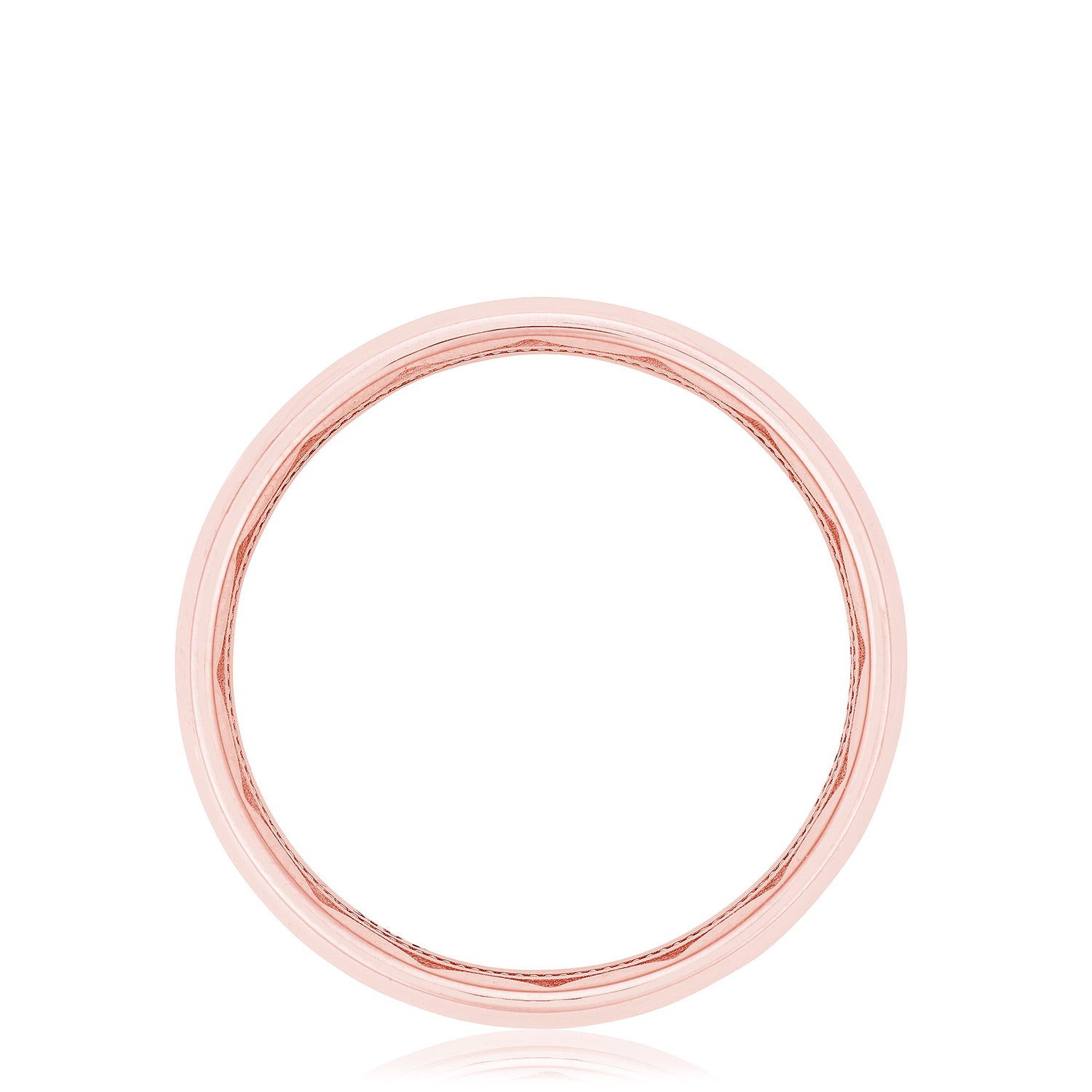 Channel Set Diamond in High Polish Finish Wedding Band