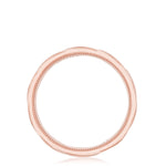 Geometric Crescent in Satin Finish Wedding Band