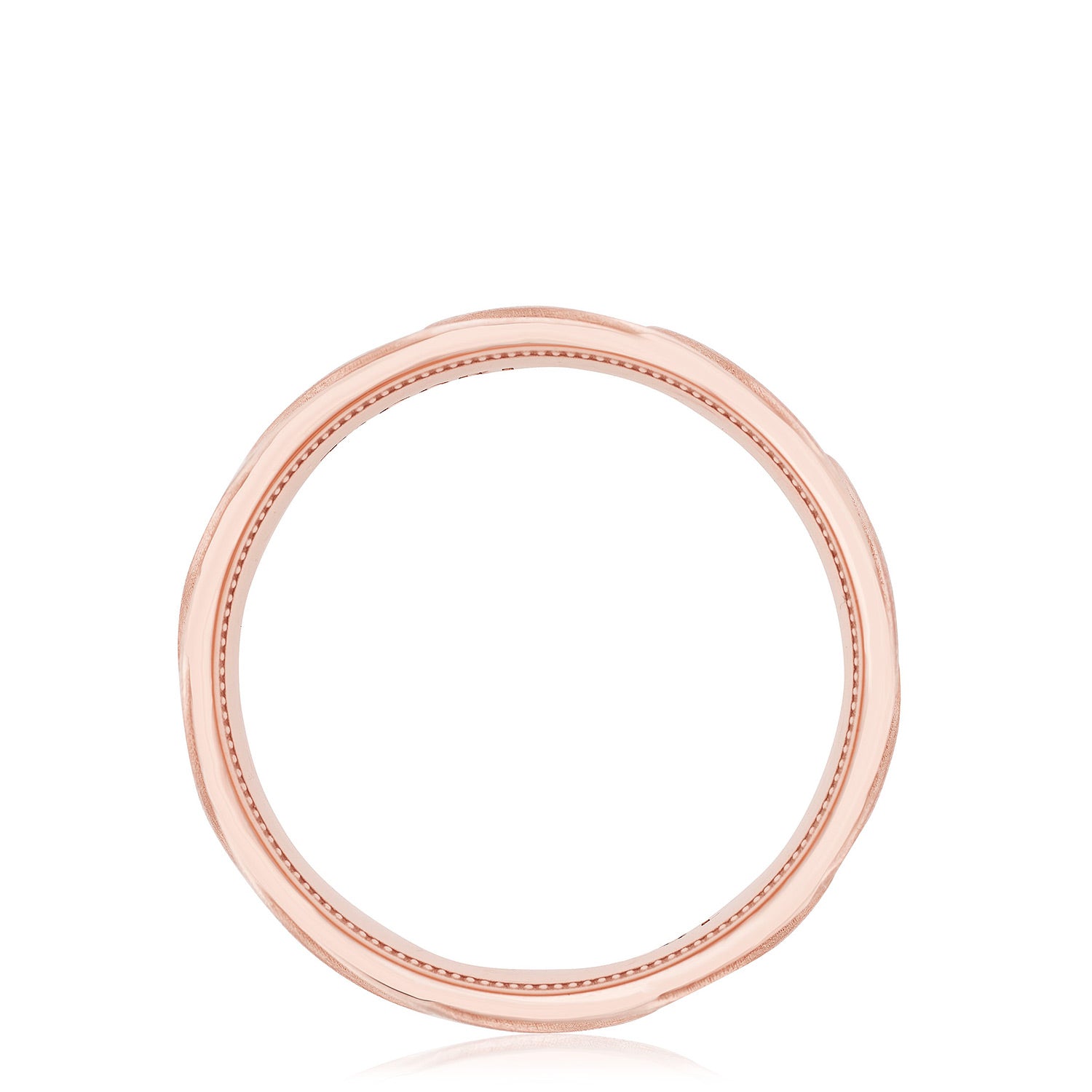 Geometric Crescent in Satin Finish Wedding Band
