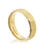 Geometric Faceted in Satin Finish Wedding Band