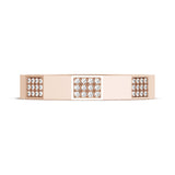 Diamond Faceted - Partial Coverage Wedding Band in High Polish  - 4mm
