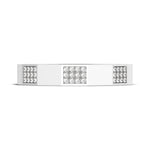 Diamond Faceted - Partial Coverage Wedding Band in High Polish  - 4mm