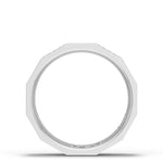Diamond Faceted - Partial Coverage Wedding Band in High Polish  - 6mm