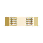 Diamond Faceted - Partial Coverage Wedding Band in High Polish  - 6mm