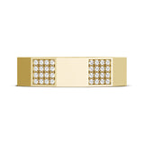 Diamond Faceted - Partial Coverage Wedding Band in High Polish  - 6mm