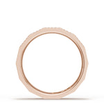 Diamond Faceted - Full Coverage Wedding Band in High Polish  - 4mm