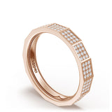 Diamond Faceted - Full Coverage Wedding Band in High Polish  - 4mm