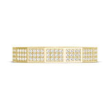 Diamond Faceted - Full Coverage Wedding Band in High Polish  - 4mm