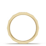 Diamond Faceted - Full Coverage Wedding Band in High Polish  - 4mm