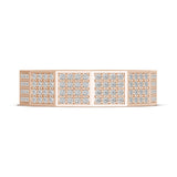 Diamond Faceted - Full Coverage Wedding Band in High Polish  - 6mm