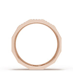 Diamond Faceted - Full Coverage Wedding Band in High Polish  - 6mm