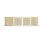 Diamond Faceted - Full Coverage Wedding Band in High Polish  - 6mm