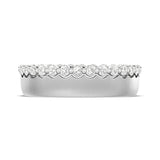 Diamond Edge Satin Finish Wedding Band