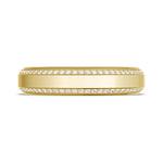Bevel Edge Diamond Wedding Band in High Polish - 5mm