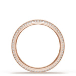 Bevel Edge Diamond Wedding Band in Satin Finish - 5mm