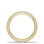 Bevel Edge Diamond Wedding Band in Satin Finish - 5mm