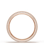 Bevel Edge Diamond Wedding Band in Satin Finish - 7mm
