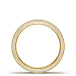 Bevel Edge Diamond Wedding Band in Satin Finish - 7mm