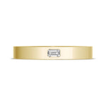 Bezel Set Diamond Wedding Band in High Polish