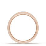 Bezel Set Diamond Wedding Band in Brushed Finish