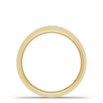 Bezel Set Diamond Wedding Band in Brushed Finish