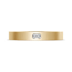 Bezel Set Diamond Wedding Band in Satin Finish