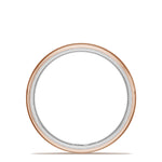 Classic Two-Tone Rounded Wedding Band in High Polish