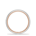 Classic Two-Tone Rounded Wedding Band in High Polish