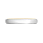 Classic Two-Tone Rounded Wedding Band in High Polish