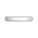 Classic Two-Tone Rounded Wedding Band in High Polish