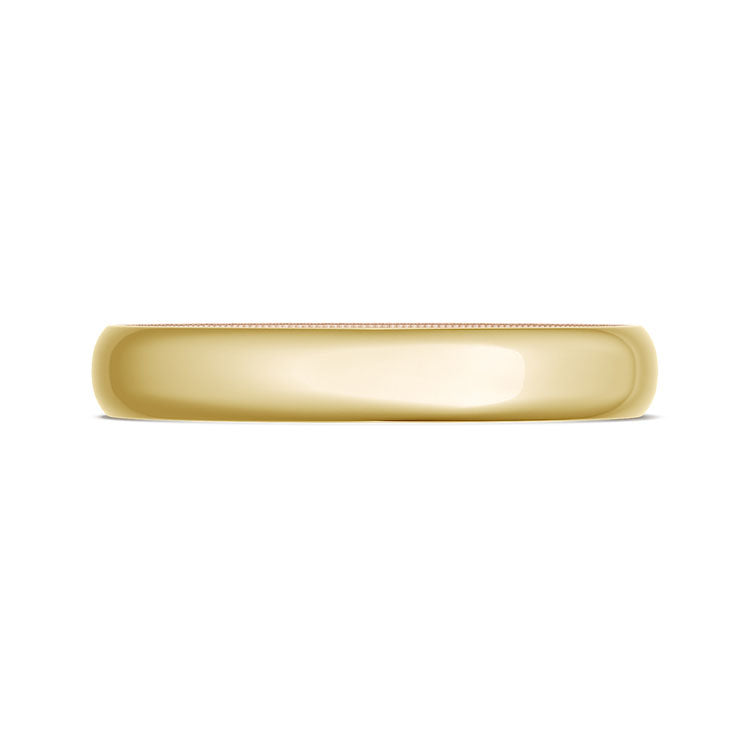 Classic Two-Tone Rounded Wedding Band in High Polish