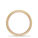 Classic Two-Tone Rounded Wedding Band in High Polish