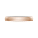 Classic Two-Tone Rounded Wedding Band in Satin Finish