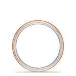 Classic Two-Tone Rounded Wedding Band in Satin Finish