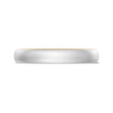Classic Two-Tone Rounded Wedding Band in Satin Finish