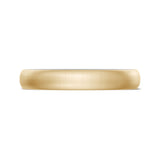Classic Two-Tone Rounded Wedding Band in Satin Finish