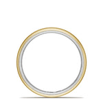 Classic Two-Tone Rounded Wedding Band in Satin Finish
