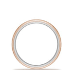 Classic Two-Tone Rounded Wedding Band in Brushed Finish