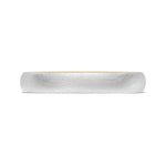 Classic Two-Tone Rounded Wedding Band in Brushed Finish
